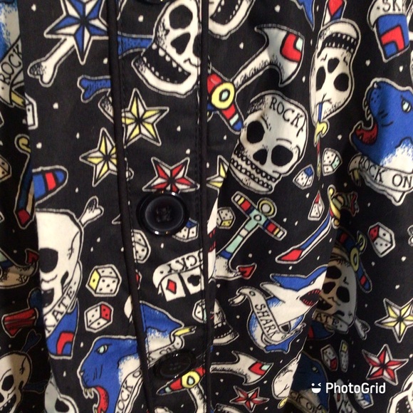 Hell Bunny Rock On Circle Skirt - Picture 3 of 8